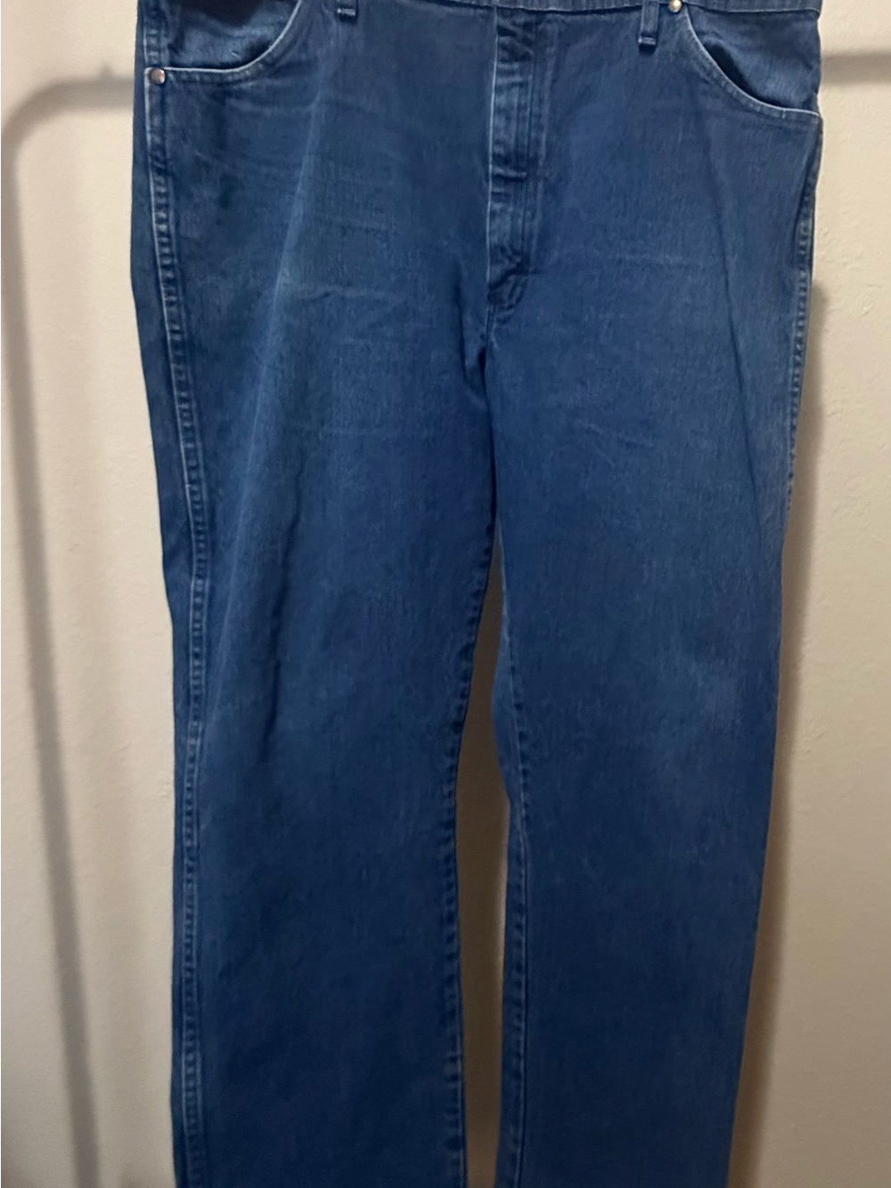 Wrangler Men’s Blue Denim Jeans 40x32 Straight Leg Western Workwear